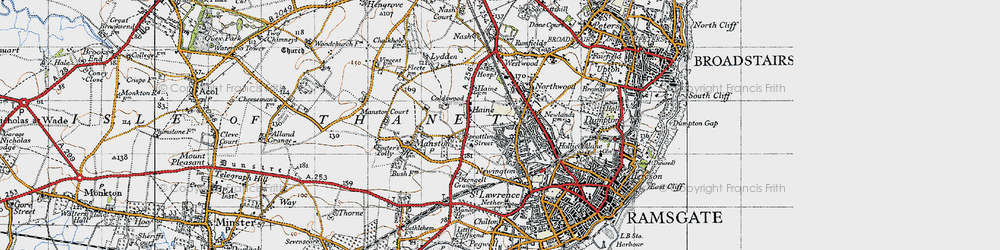 Old map of Newington in 1947