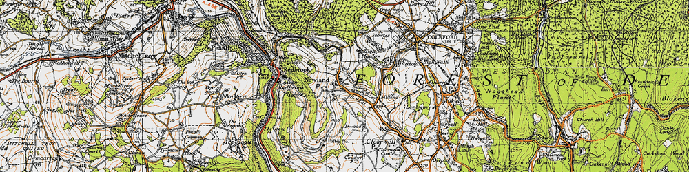 Old map of Newland in 1946