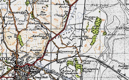 Old map of Ashes Point in 1947