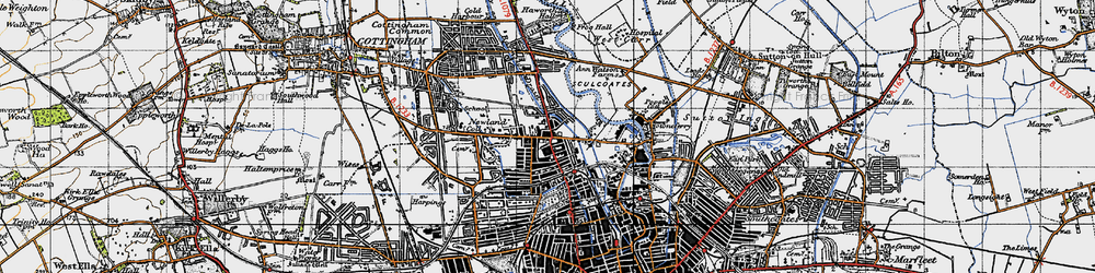 Old map of Newland in 1947
