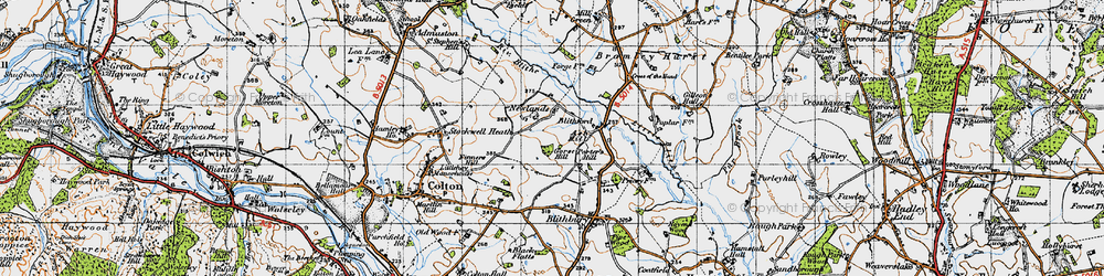 Old map of Newlands in 1946