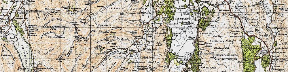 Old map of Newlands in 1947