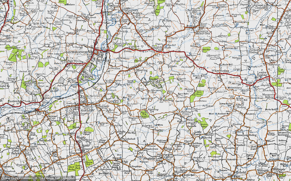 Old Map of Newman's End, 1946 in 1946