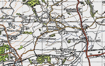Old map of Pentre Coed in 1947