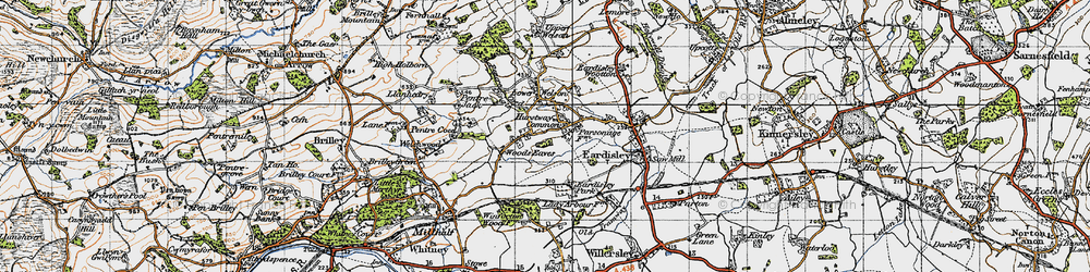 Old map of Pentre Coed in 1947