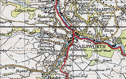 Old map of Newmarket in 1946