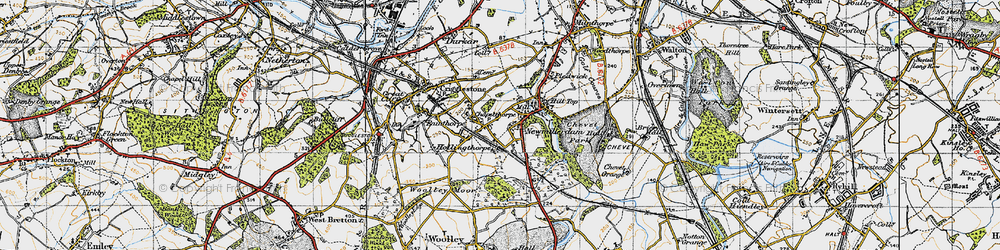 Old map of Newmillerdam in 1947