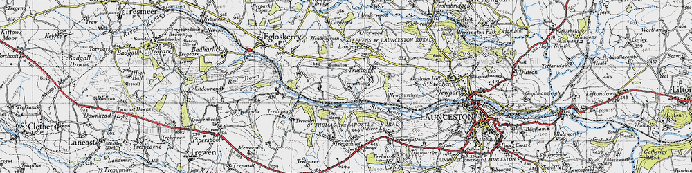 Old map of Newmills in 1946