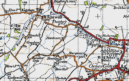 Old map of Newney Green in 1946