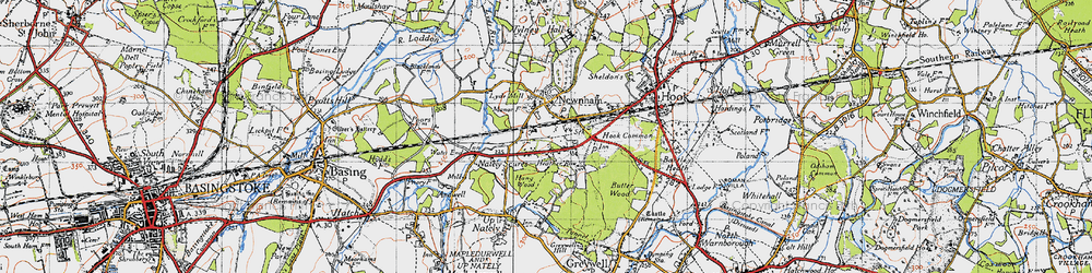 Old map of Newnham in 1940