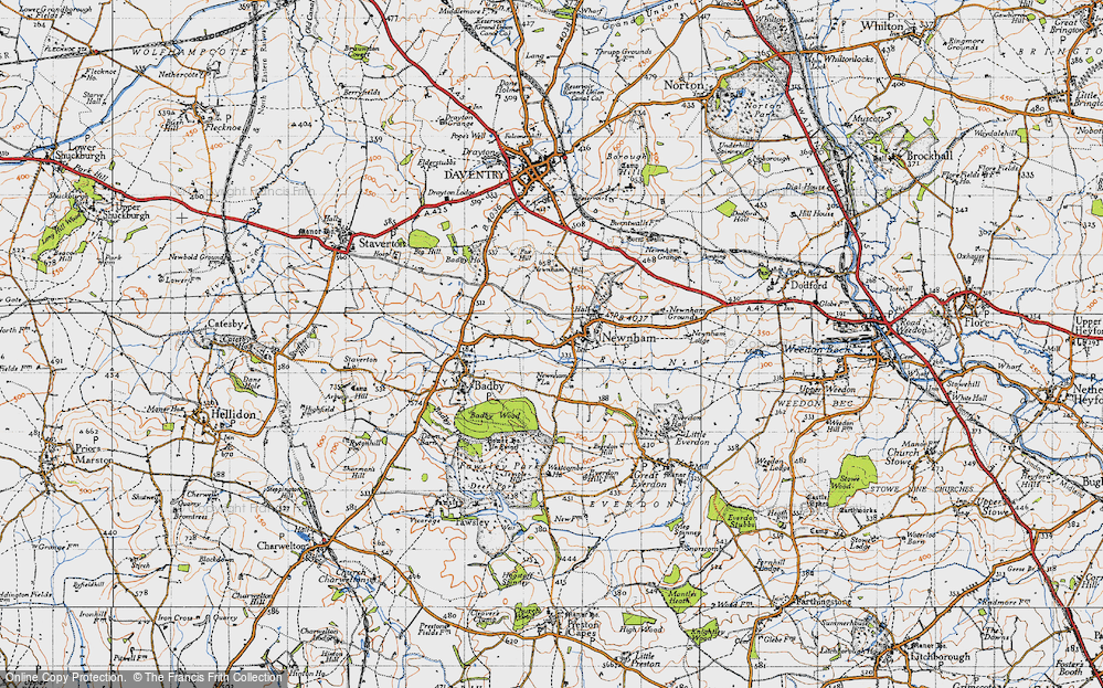 Historic Ordnance Survey Map of Newnham, 1946