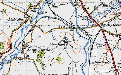 Old map of Newnham in 1947