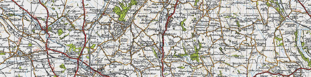 Old map of Newpool in 1947