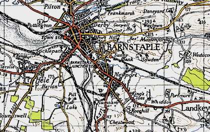 Old map of Newport in 1946