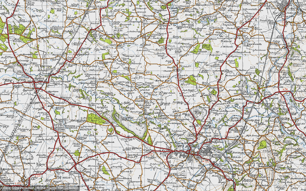 Old Map of Newsbank, 1947 in 1947