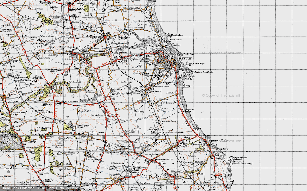 Old Map of Newsham, 1947 in 1947