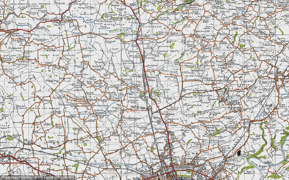 Old Map of Newsham, 1947 in 1947