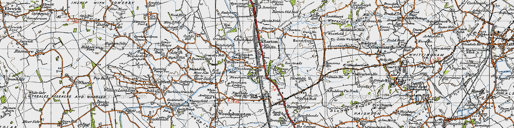 Old map of Newsham in 1947