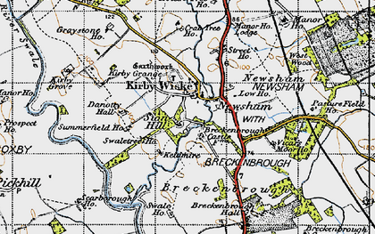 Old map of Newsham in 1947