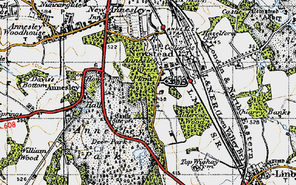 Old map of Annesley Hall in 1946