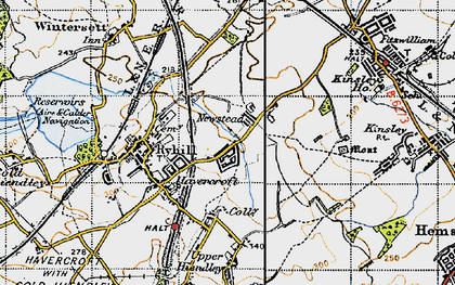 Old map of Newstead in 1947