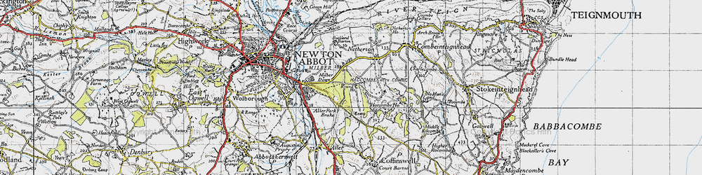 Old map of Buckland Barton in 1946