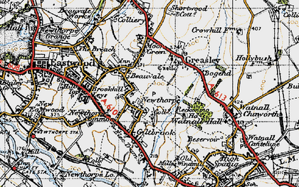 Old map of Newthorpe in 1946