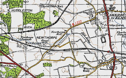 Old map of Newthorpe in 1947