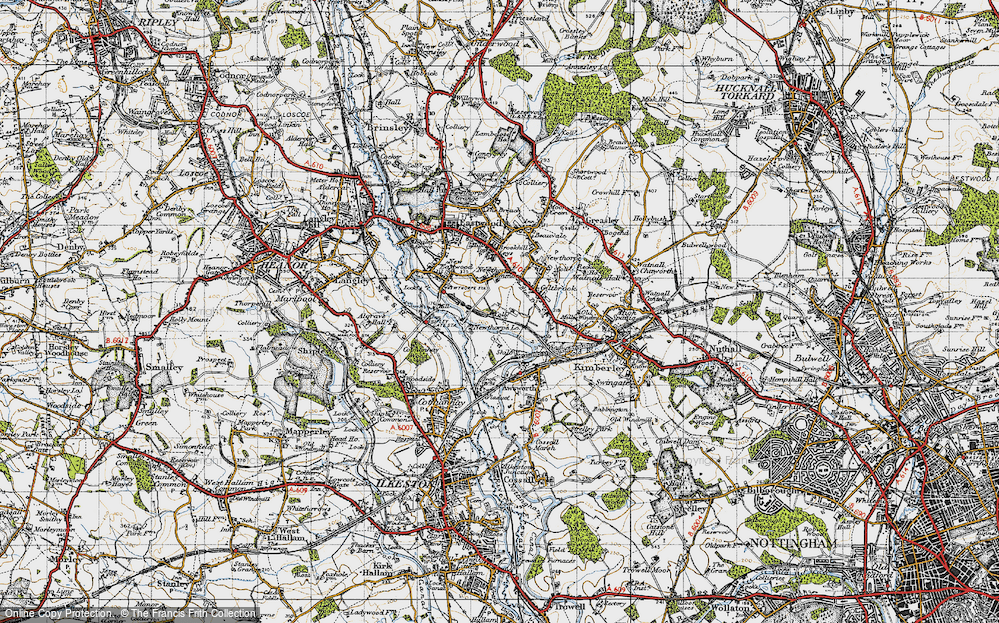 Old Map of Newthorpe Common, 1946 in 1946