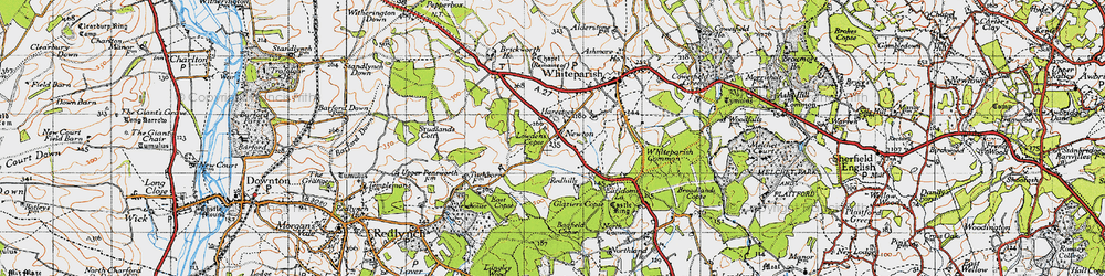 Old map of Newton in 1940