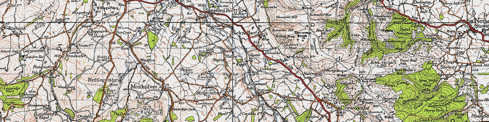 Old map of West Somerset Railway in 1946