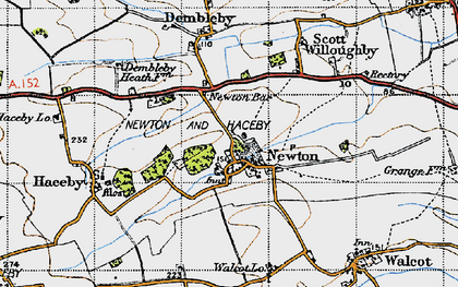 Old map of Newton in 1946