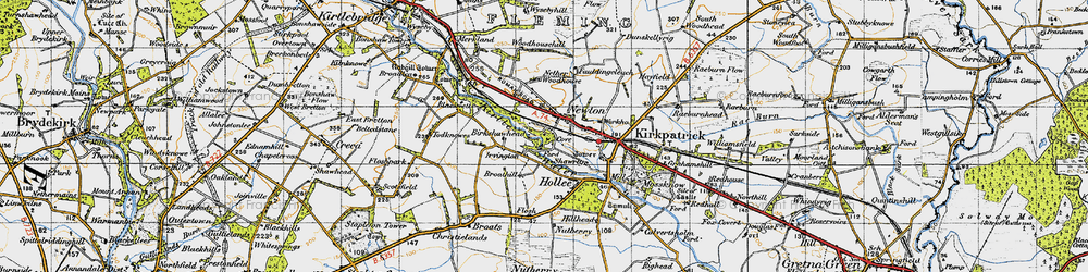 Old map of Woodhousehill in 1947