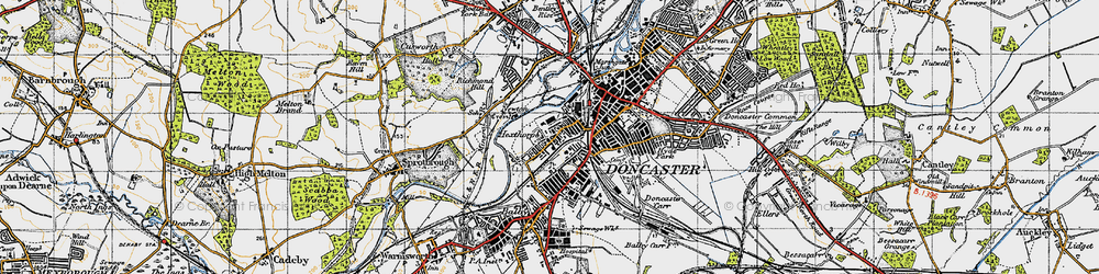 Old map of Newton in 1947