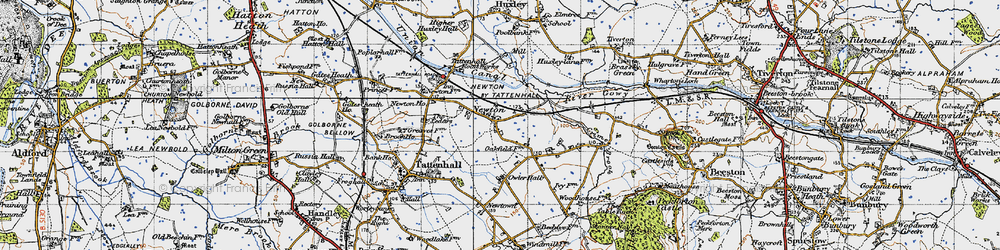 Old map of Newton in 1947
