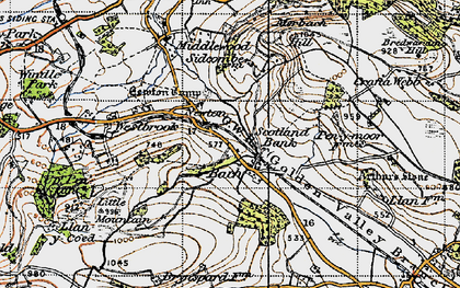 Old map of Newton in 1947