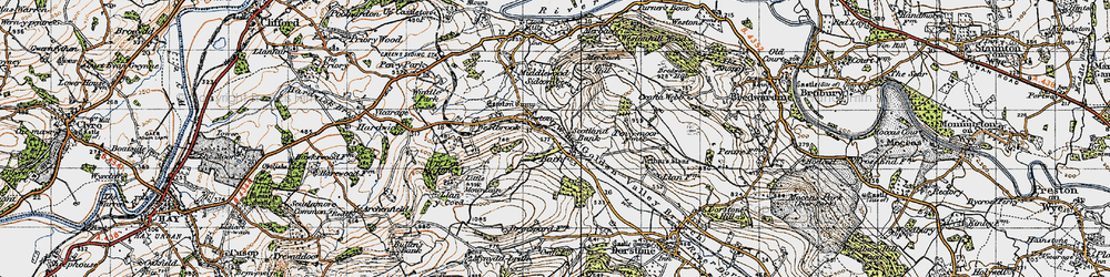 Old map of Newton in 1947