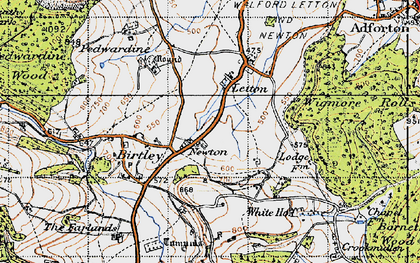 Old map of Newton in 1947