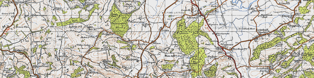 Old map of Newton in 1947