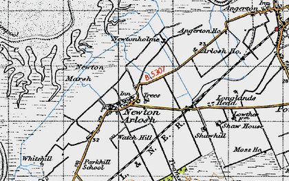 Old map of Newton Arlosh in 1947
