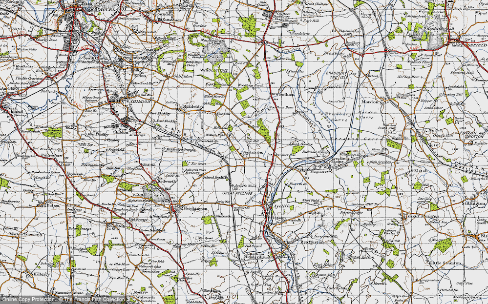 Old Map of Newton Aycliffe, 1947 in 1947