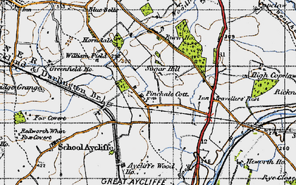 Old map of Newton Aycliffe in 1947