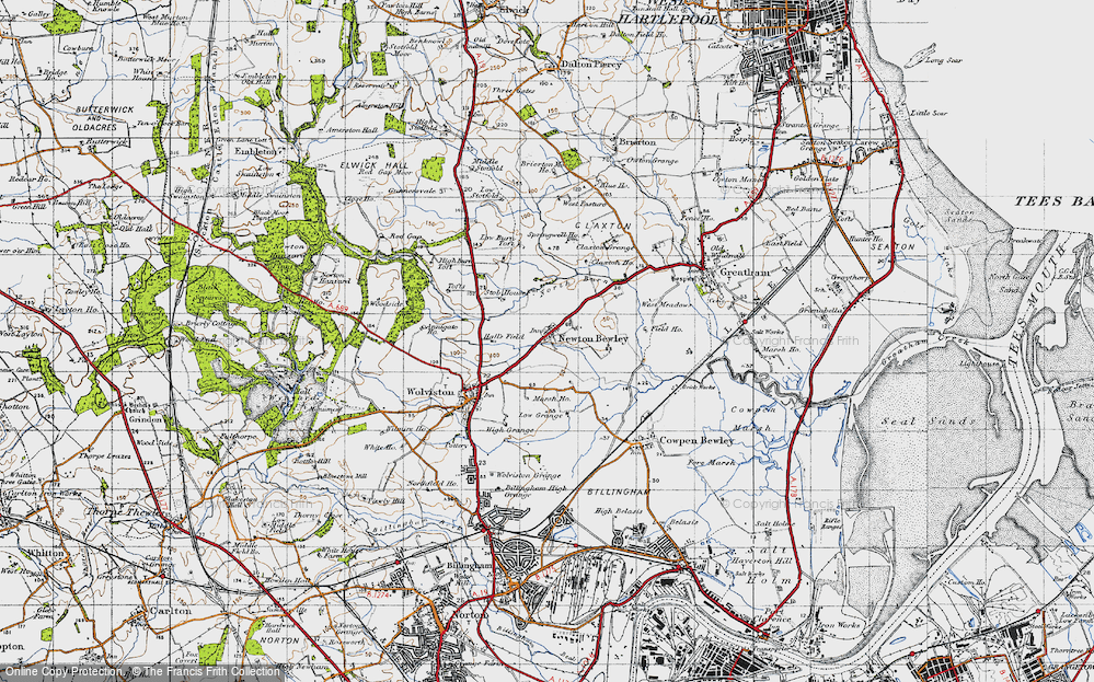 Old Map of Newton Bewley, 1947 in 1947