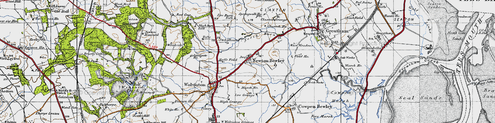 Old map of West Pastures in 1947