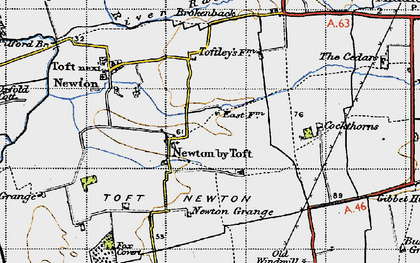 Old map of Newton by Toft in 1947