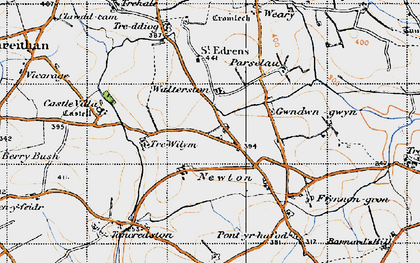 Old map of Trewilym in 1946