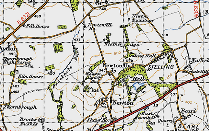 Old map of Newton Hall in 1947