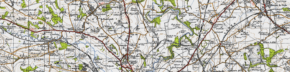 Old map of Woodwell Ho in 1947