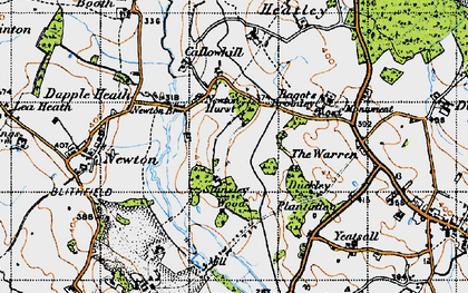 Old map of Newton Hurst in 1946