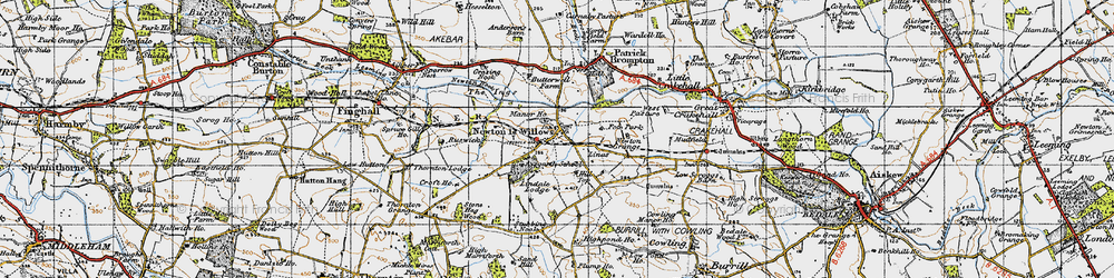 Old map of Newton-le-Willows in 1947